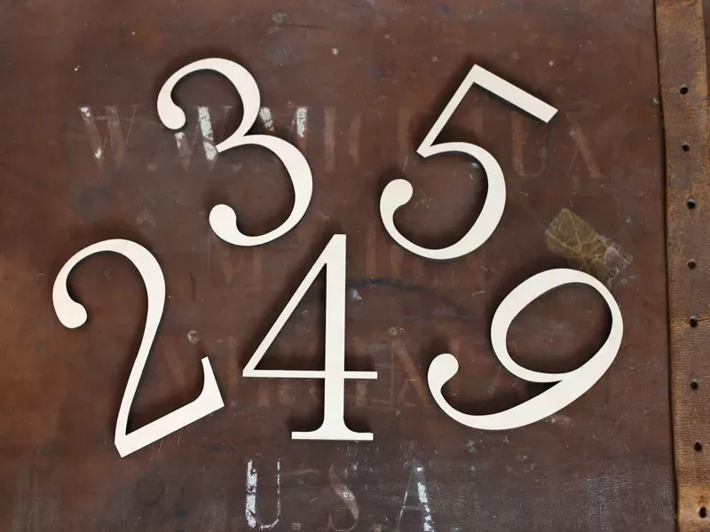 Laser wooden numbers
